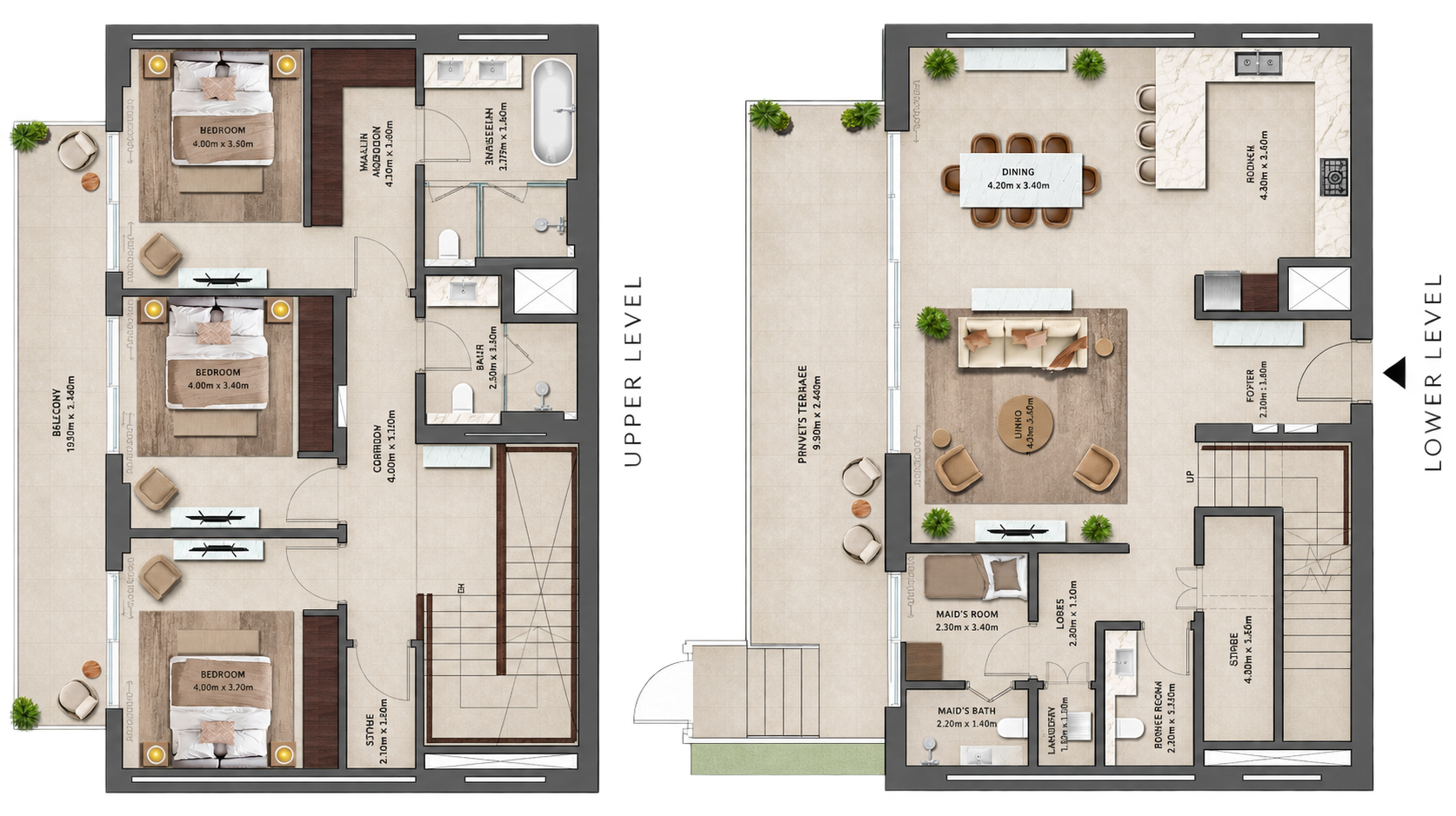 3 Bedroom floor plan